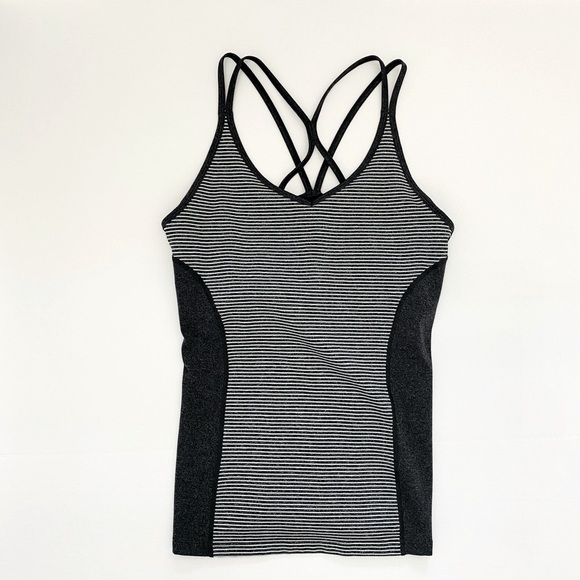 Tuff Athletics Tops - Tuff Athletics Striped Black and White Women's Tank Top, Size Medium